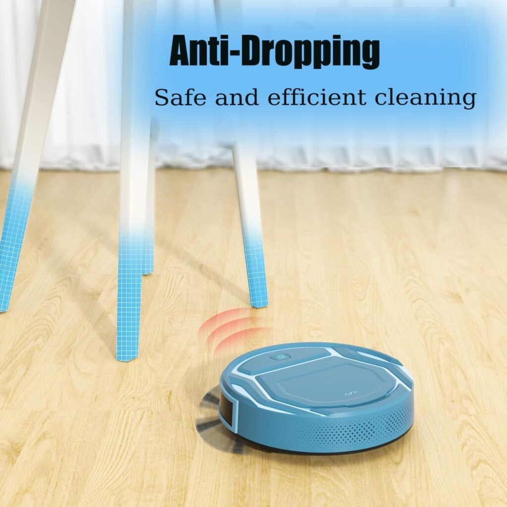 OKP Robotic Vacuum Cleaner, WiFi/App/Alexa, Efficient Filtration System, Robot Vacuum Cleaner with Schedule, Self-Charging, Slim Design, Quiet, Perfect for Hard Floors, Pet Hair, Carpets