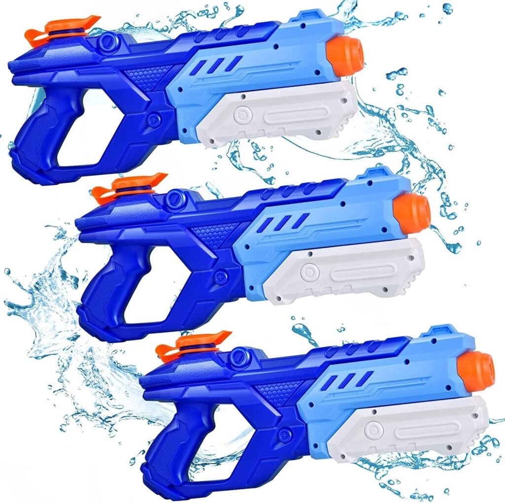 Quanquer 3 Pack Water Guns for Kids Adults - 600CC Squirt Guns Super Water Blaster Soaker Long Range High Capacity Summer Swimming Pool Beach Outdoor Water Fighting Toy for Boys Girls (Blue)