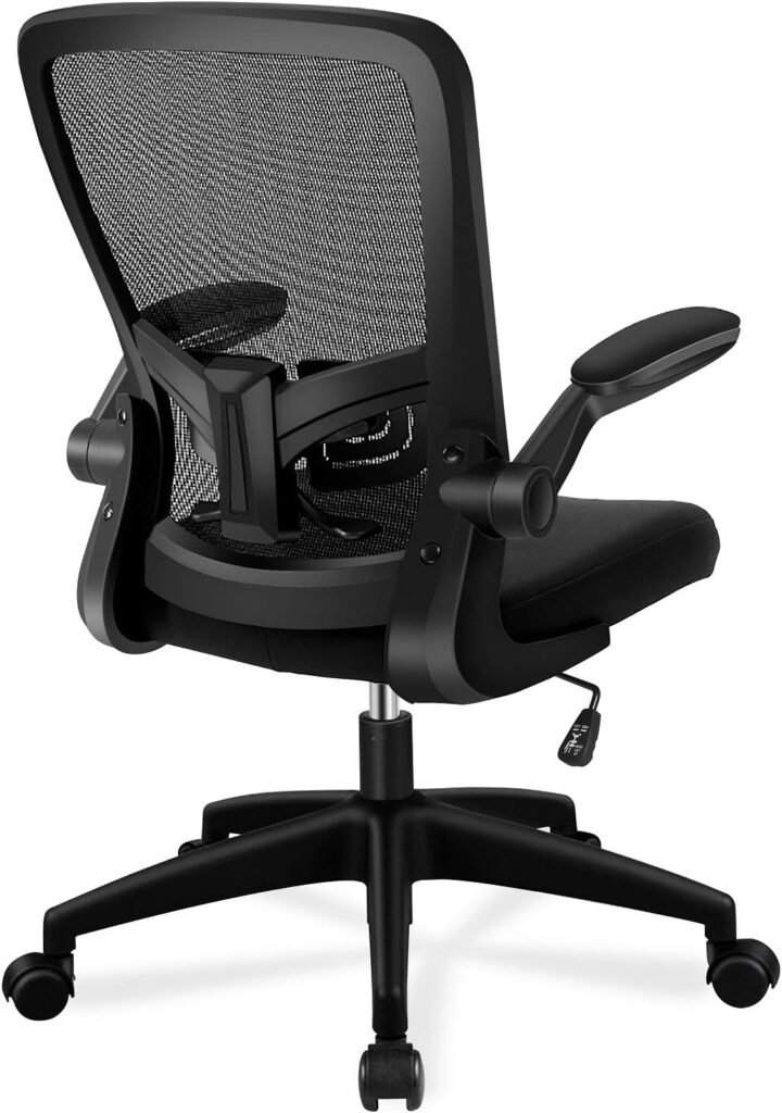 FelixKing Office Chair, Ergonomic Desk Chair with Adjustable Height and Lumbar Support Swivel Lumbar Support Desk Computer Chair with Flip up Armrests for Conference Room (Black)